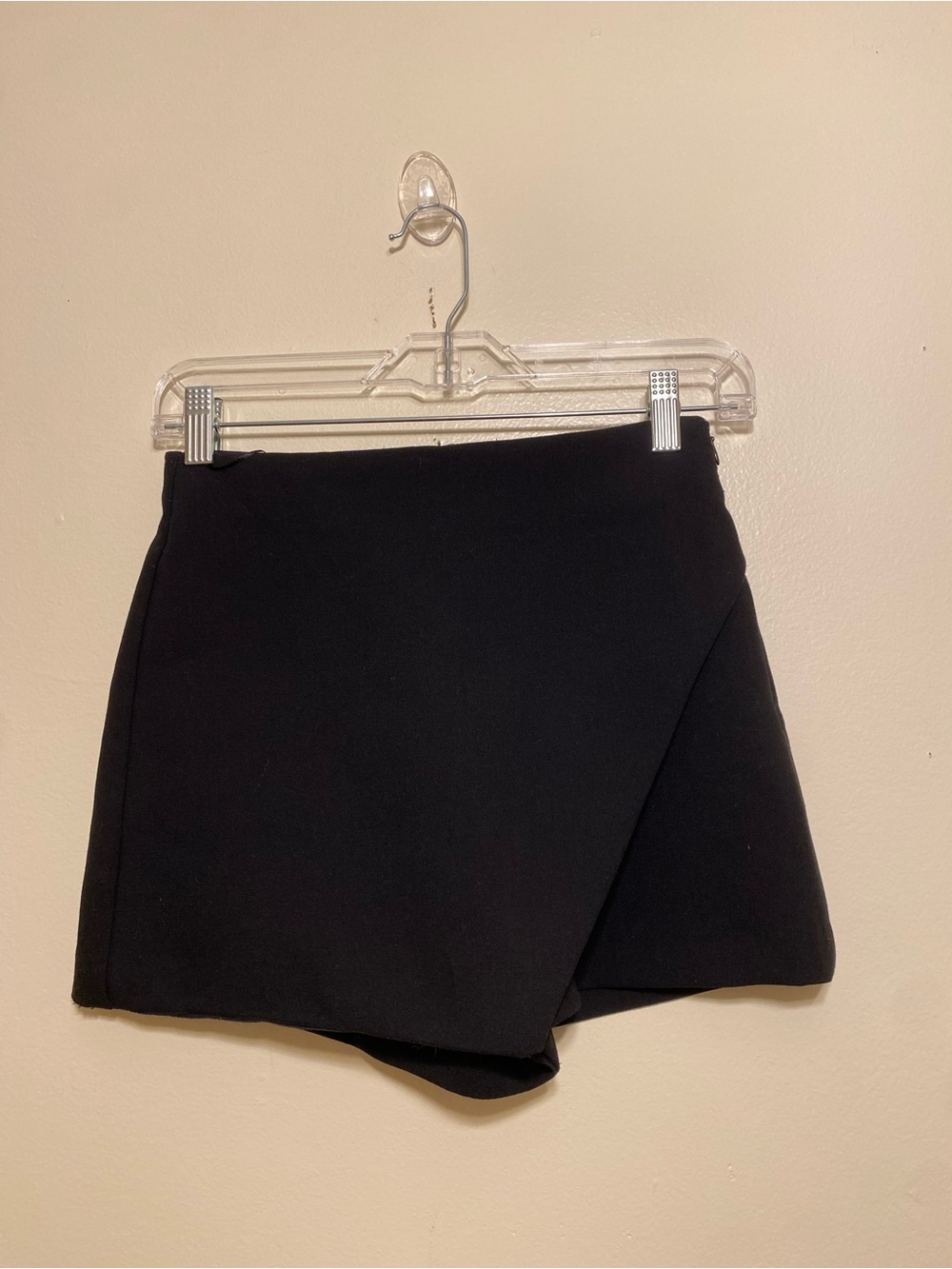 Zara Black Asymmetric Skort. Size XS